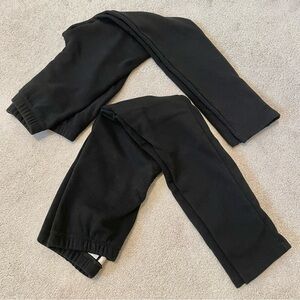 Cat & Jack girls cozy Black Leggings bundle of 2 size large 10/12